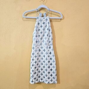 Charlotte Russe Light Blue Floral Print Halter Dress S